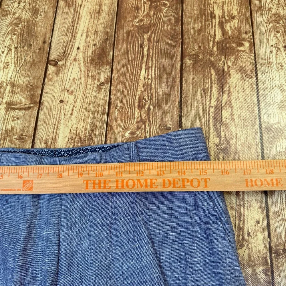Murano Alex Slim Fit Pants Mens 30x32 Blue Baird McNutt Irish Linen Cuffed NWT